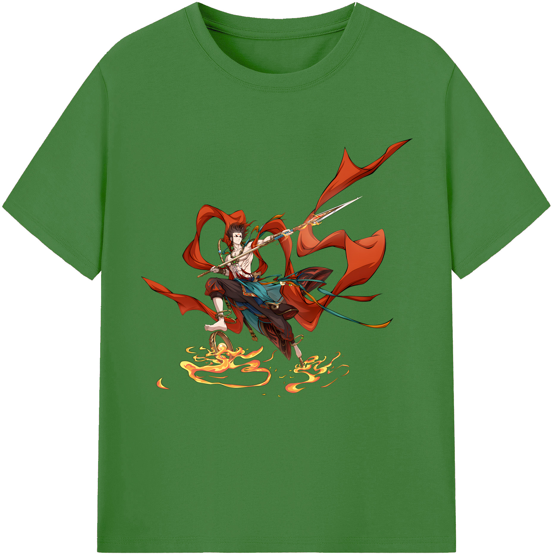 （画像用） Ne Zha 2 ナタ 魔童の大暴れ レディースカジュアルプリントTシャツ（綿100％）